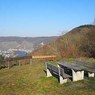 Ausblick von der Andeler Schutzhütte auf Bernkastel-Kues