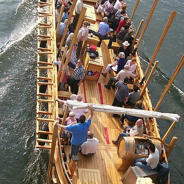 FeWo Bild Römerschiff auf Mosel verkleinert