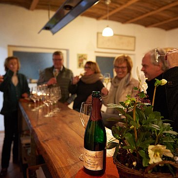 Weinprobe im Weingut Jochen Clemens