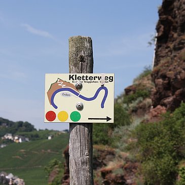 Beschilderung Klettersteig
