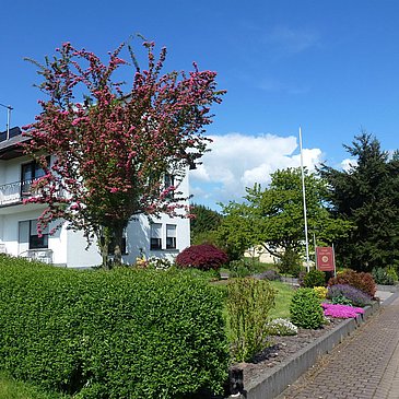 Von Straße aus, noch ein paar Meter bis in den Hof