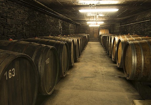 Weinfasskeller des Weingut Selbach-Oster