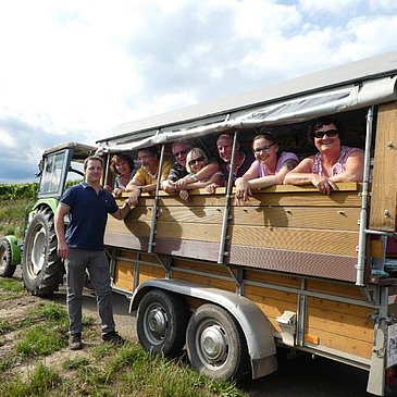 Planwagenfahrt - Weinbergsrundfahrt Weingut Genets