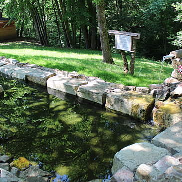 Das Bild zeigt ein Wassertretbecken beim Freizeitzentrum Peterberg.