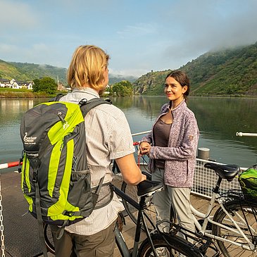 Auf der Fähre Ellenz-Poltersdorf - Beilstein - Ellenz-Poltersdorf