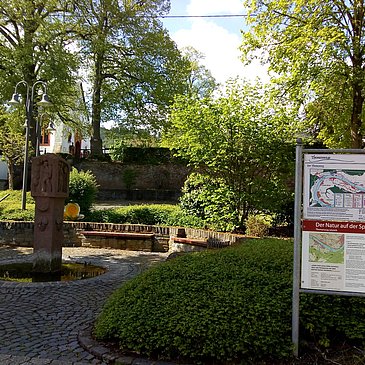 Start an der Brunnenanlage