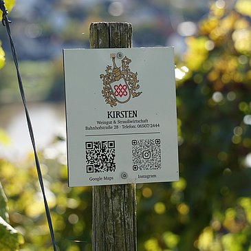 Weingut Kirsten Weinbergsschild