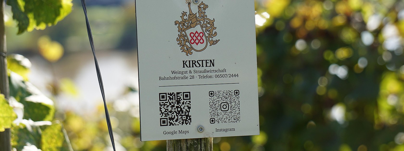 Weingut Kirsten Weinbergsschild