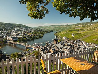 Blcik auf die Mosel und Weinberge