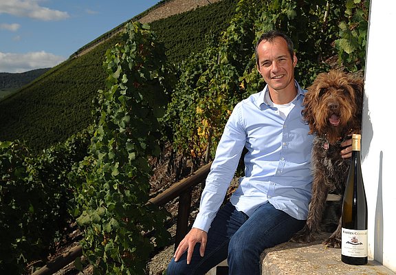 Martin Conrad in den Weinbergen