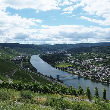 Ausblick entlang des Weges aufs Moseltal