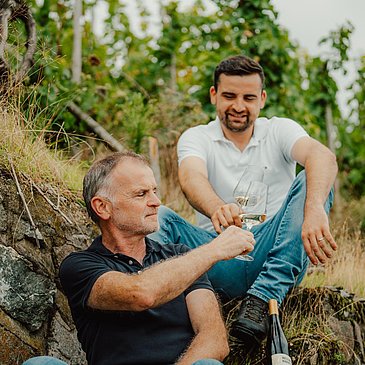 Winzer im Weinberg