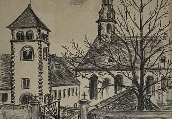 Zuschnitt Zeichnung Kloster Filzen
