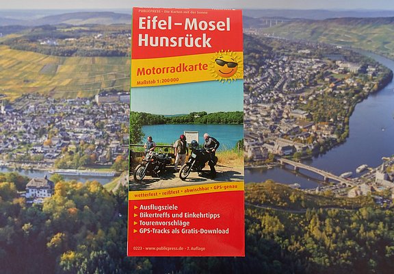 Motorradkarte Eifel - Mosel - Hunsrück - deutsch