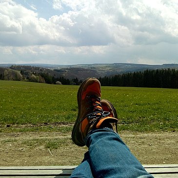 Aussicht von der Sinnesliege genießen