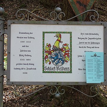 Schild Schloss Veldenz
