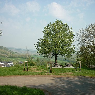 Rastplatz oberhalb von Burgen
