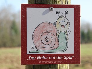 Beschilderung "Der Natur auf der Spur"