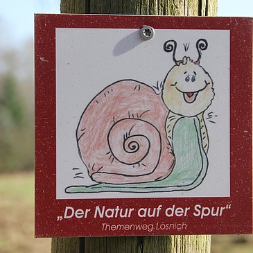 Beschilderung "Der Natur auf der Spur"
