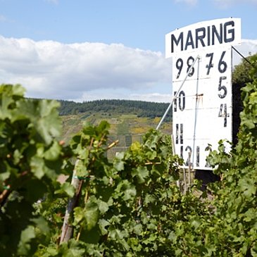 Sonnenuhr im Weinort Maring-Noviand